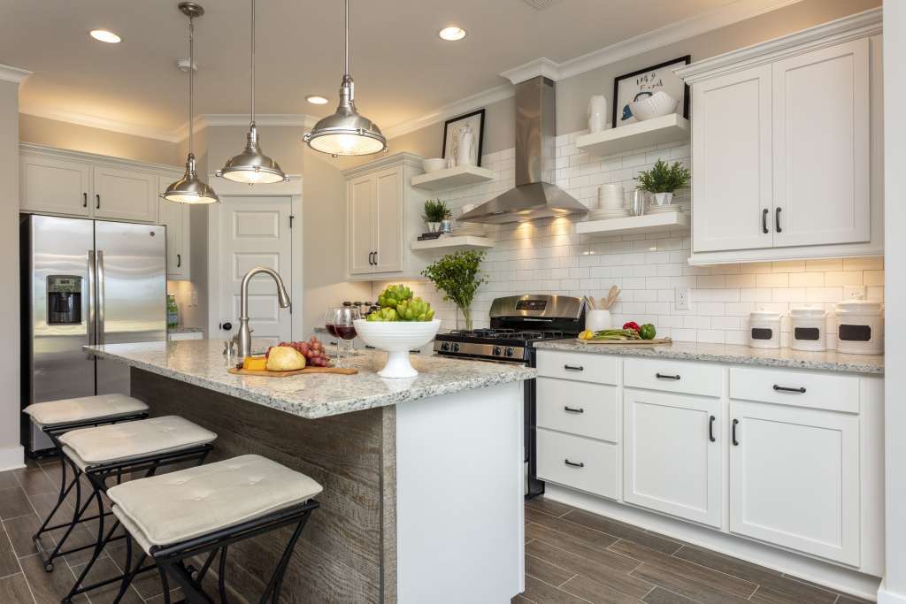 Woodridge model home kitchen - See these new construction homes in Gardendale AL