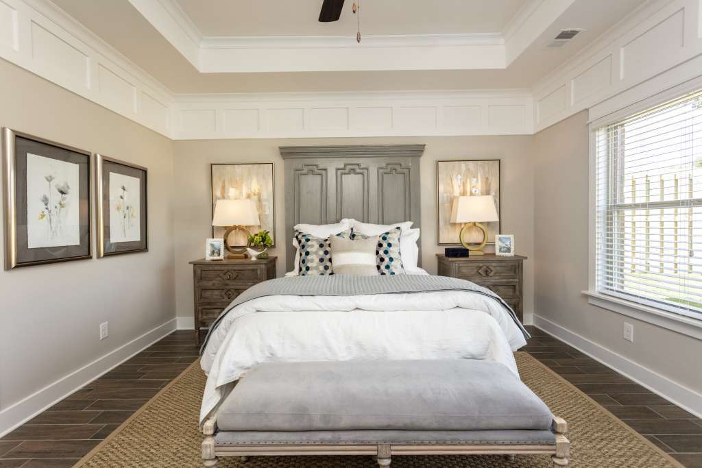 Master bedroom in Woodridge model home - New construction homes in Gardendale AL