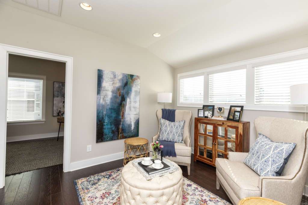 A sitting room in an Oxmoor village new home