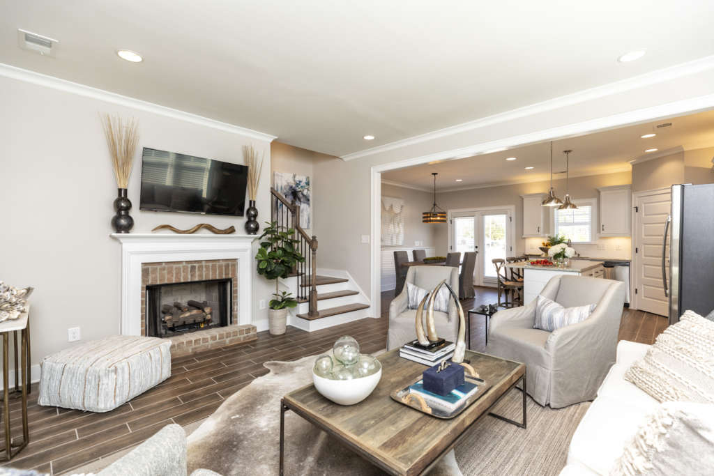 a Living room in a birmingham new home