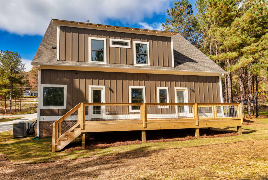 back deck on a new home