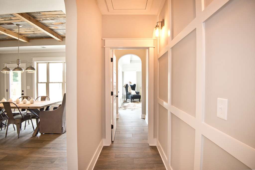 a hallway with design options in a Tower Homes home