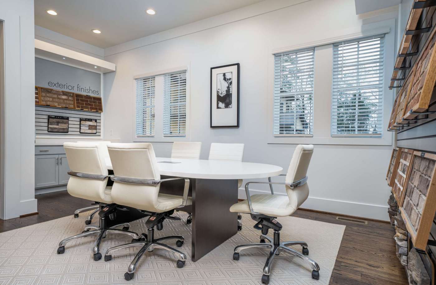 The meeting table in the Tower Homes Design Center